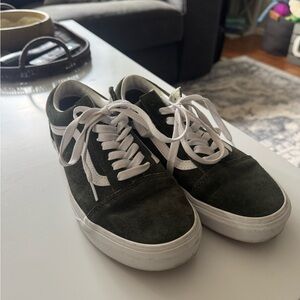 Vans Dark Green Suede Sneakers